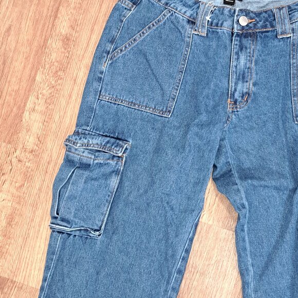 SHEIN SXY Cargo Denim Jean 90's Style Misses Size Medium - Picture 7 of 12